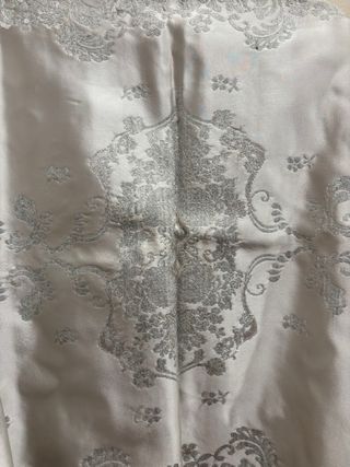 Pañuelón Fallera Adulta Gris 220x65 Satén de lana