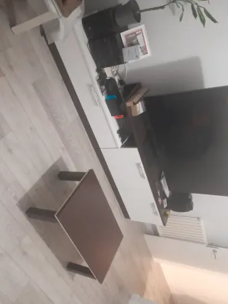 Mueble TV, estantería y mesa de salón