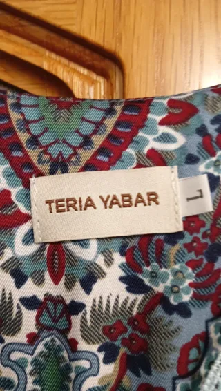 Vestido estampado azul talla L