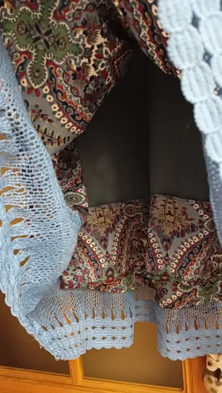 Vestido estampado azul talla L