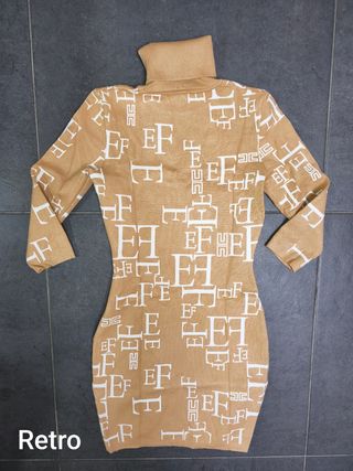 Vestito Elisabetta Franchi dolcevita con stampe 42