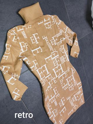 Vestito Elisabetta Franchi dolcevita con stampe 42