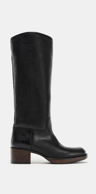 Botas de piel Zara
