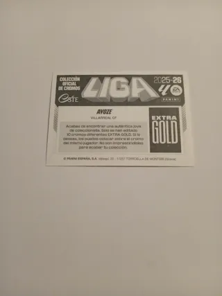 Extra Gold Ayoze 25/26 Panini