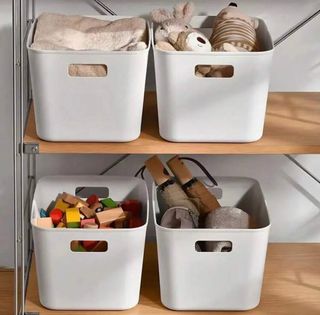 Cajas organizadoras blancas 4 uds