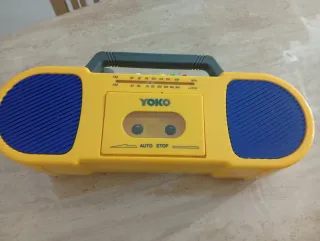 Radio Cassette YOKO Azul y Amarillo