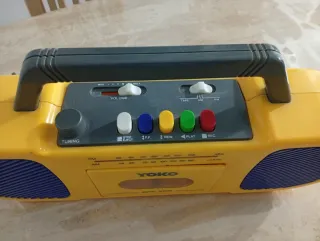 Radio Cassette YOKO Azul y Amarillo