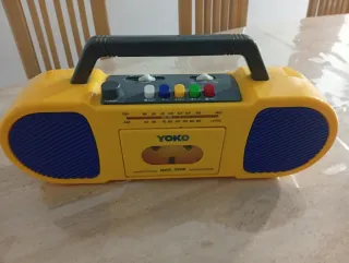 Radio Cassette YOKO Azul y Amarillo