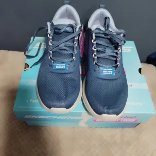 Zapatillas Skechers Mujer Azul Nuevas