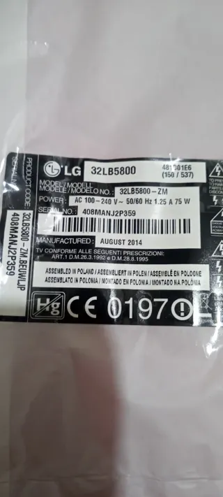 TCOM LG 32LB5800 LC320DUE-VGM1 V05