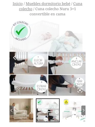 Culla colecho evolutiva con 3 funzioni