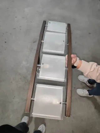 Lámpara de techo metal y cristal