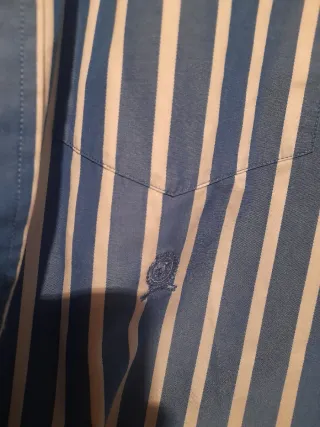 Tommy Hilfiger Camicia L/G Blu Bianco Righe