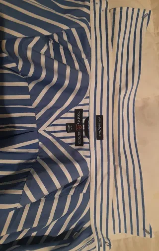 Tommy Hilfiger Camicia L/G Blu Bianco Righe