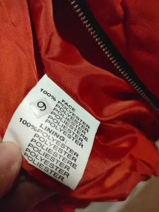 Anorak acolchado mujer granate/rojizo