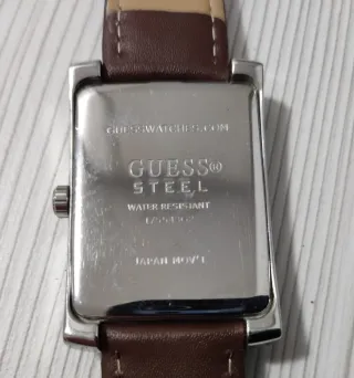 Reloj Guess Hombre Marrón y Plateado