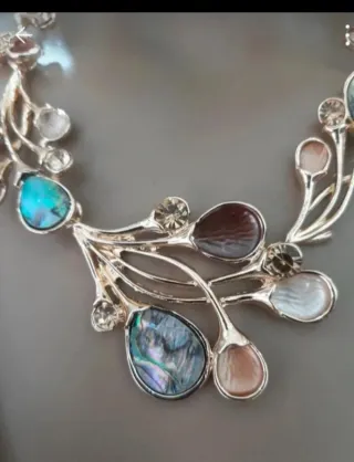 Collana donna oro e multicolor