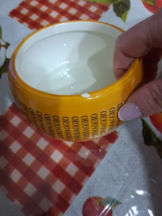 Formaggiera in ceramica arancione