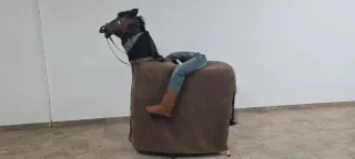 Disfraz de jinete con caballo