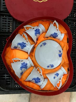 Caja Corazón Roja Cup & Saucer