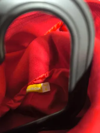 Saco paño rojo niña T.6