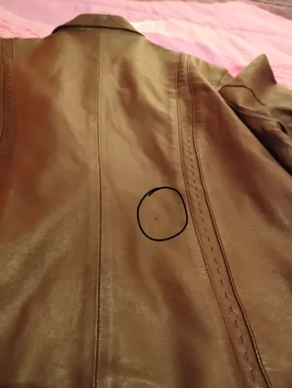 Chaqueta Cuero Mujer T.48/50 Marrón oscuro