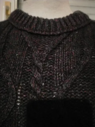 Jersey de lana gris oscuro hombre