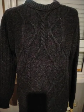 Jersey de lana gris oscuro hombre