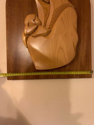 Basso rilievo bicolore Madonna Bambino