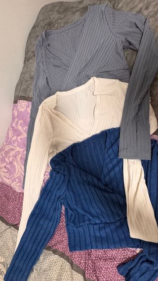 Lote 3 blusas manga larga