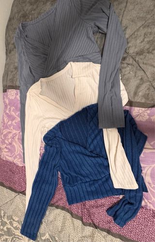 Lote 3 blusas manga larga