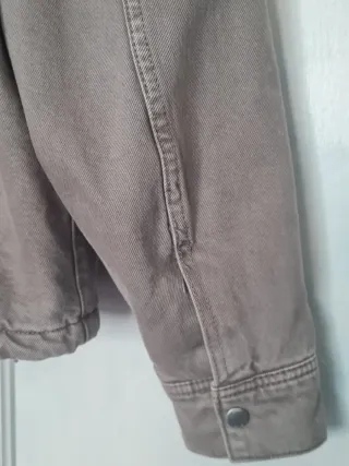 Chaqueta Zara Man Denim  Workwear Canvas Gris