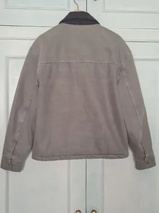 Chaqueta Zara Man Denim  Workwear Canvas Gris