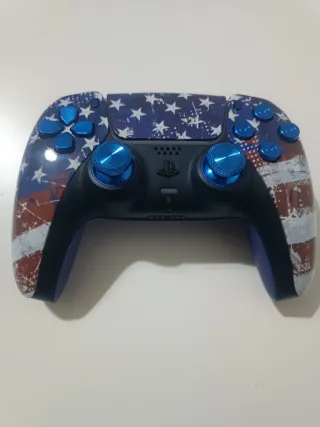 Mando PS5 Bandera Americana con TMR magnéticos