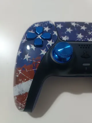 Mando PS5 Bandera Americana con TMR magnéticos