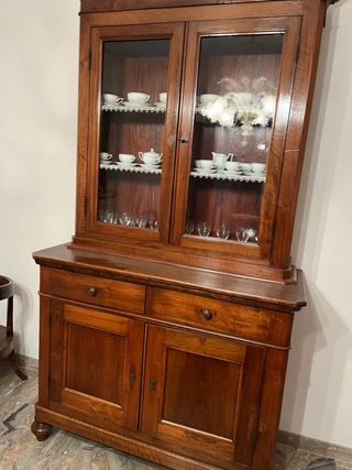 Vetrinetta credenza antica noce