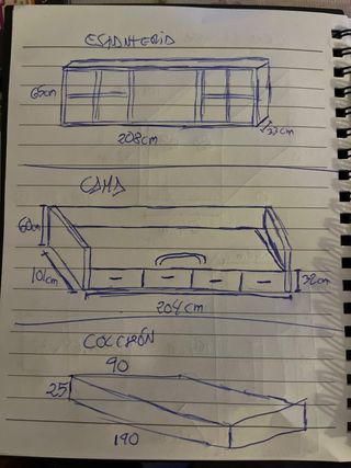 Dormitorio juvenil completo (entrega DESMONTADO)