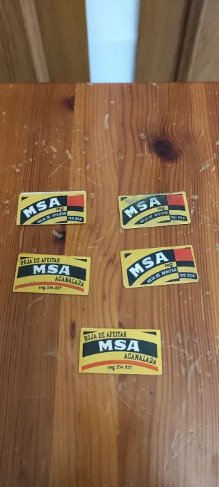 Cinco Cuchillas Afeitar MSA Antiguas Coleccionismo