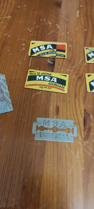 Cinco Cuchillas Afeitar MSA Antiguas Coleccionismo