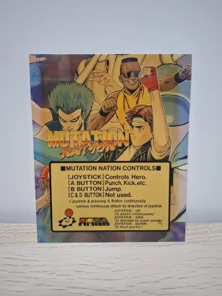 Mutation Nation Neo Geo MVS Original Marquee