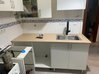 Encimera de cocina con fregadero