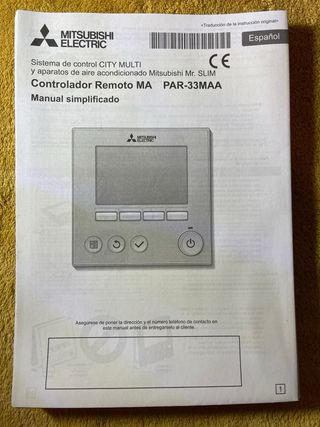 Termostato Mitsubishi electric par-33MMA 7IB234