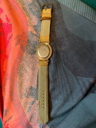 Reloj Muñeca Unisex Estilo Vintage Esparto/Madera