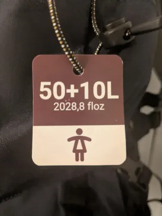 Mochila Simond Negra Excursionista 50+10