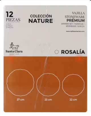 12 PIEZAS VAJILLA MODELO 'NATURE' DE SANTA CLARA.