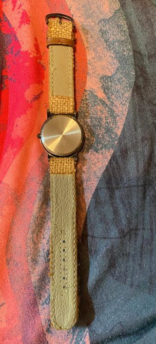 Reloj Muñeca Unisex Estilo Vintage Esparto/Acero