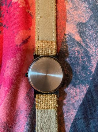 Reloj Muñeca Unisex Estilo Vintage Esparto/Acero
