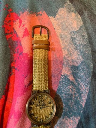 Reloj Muñeca Unisex Estilo Vintage Esparto/Acero