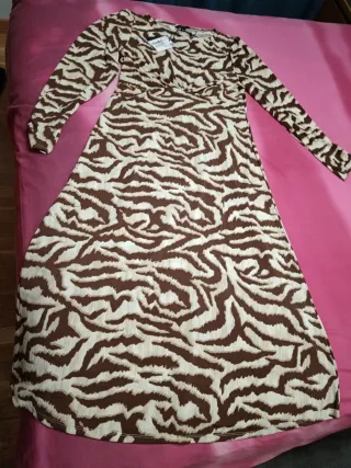 Vestido Cortefiel Estampado Animal Print Talla M