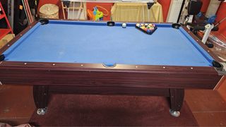 Mesa de billar azul americano